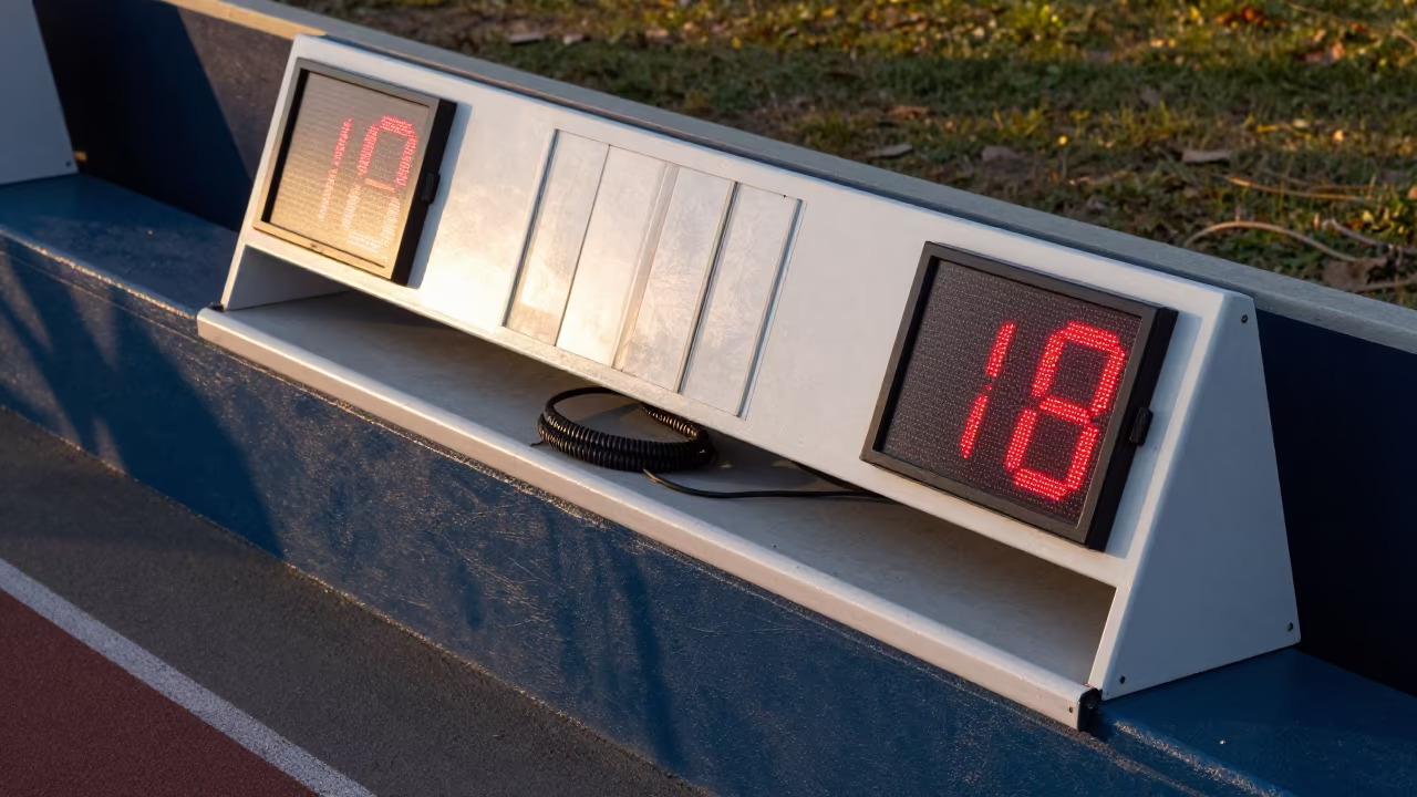 Twilight Indoor Track Timing Shelf San Diego in on a painted display ledge near San Diego