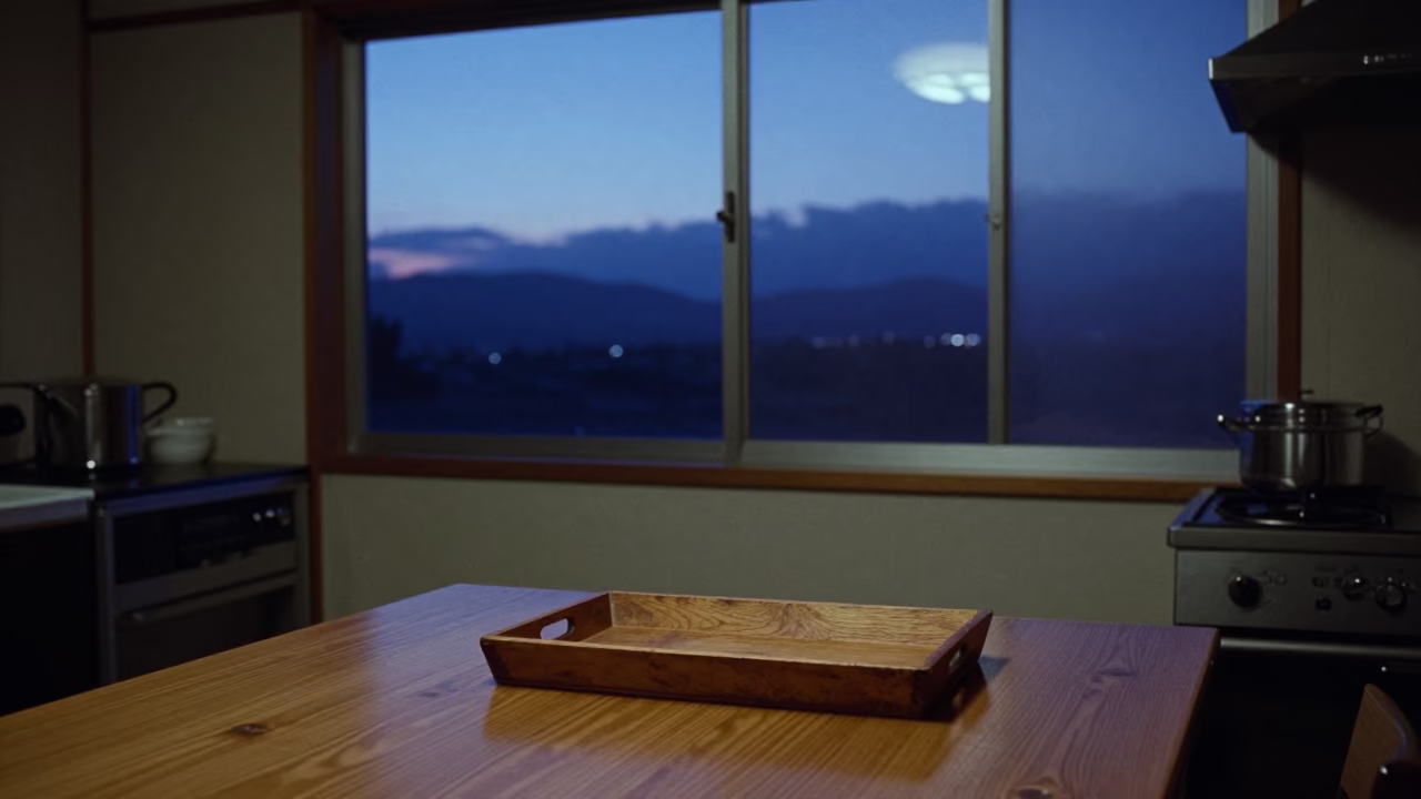 Twilight Interior in Sapporo at Indigo Twilight After Sunset in in Sapporo, Japan