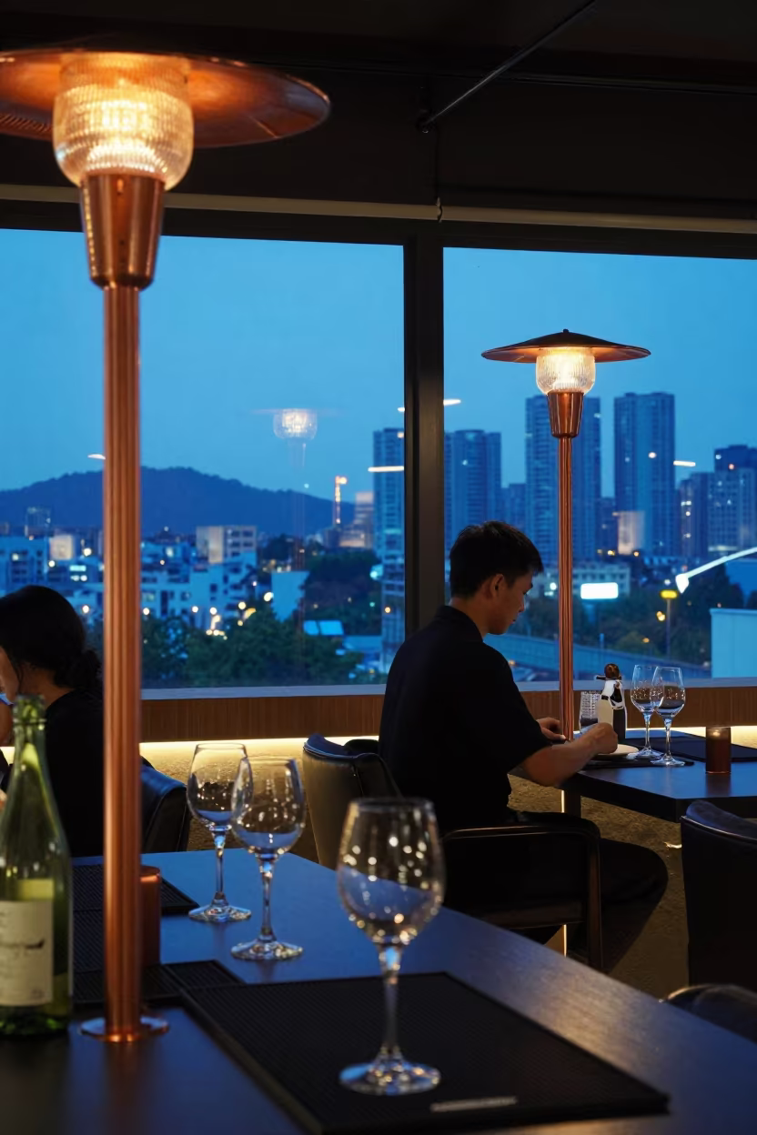 Twilight Lounge Before Service in Gwangju in inside a breakfast room before opening in Gwangju