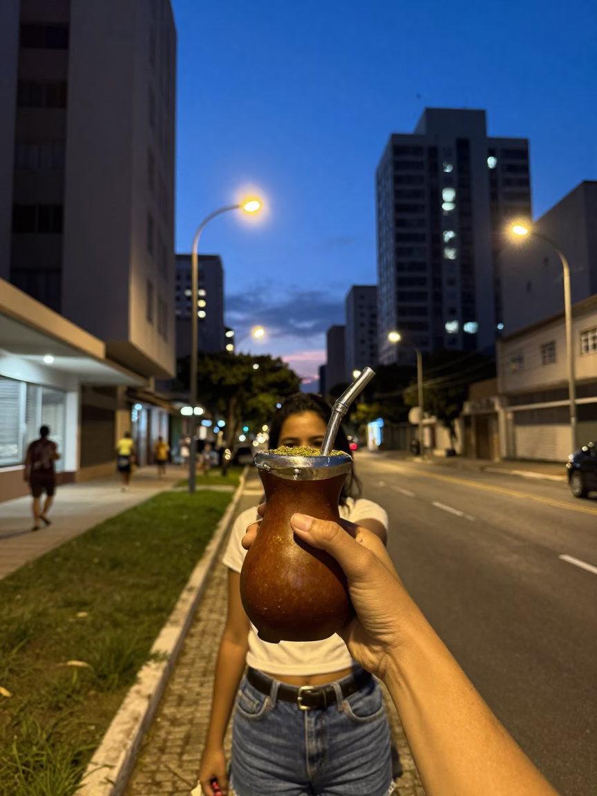 Twilight on Argentine Yerba Mate in São Paulo in in São Paulo, Brazil