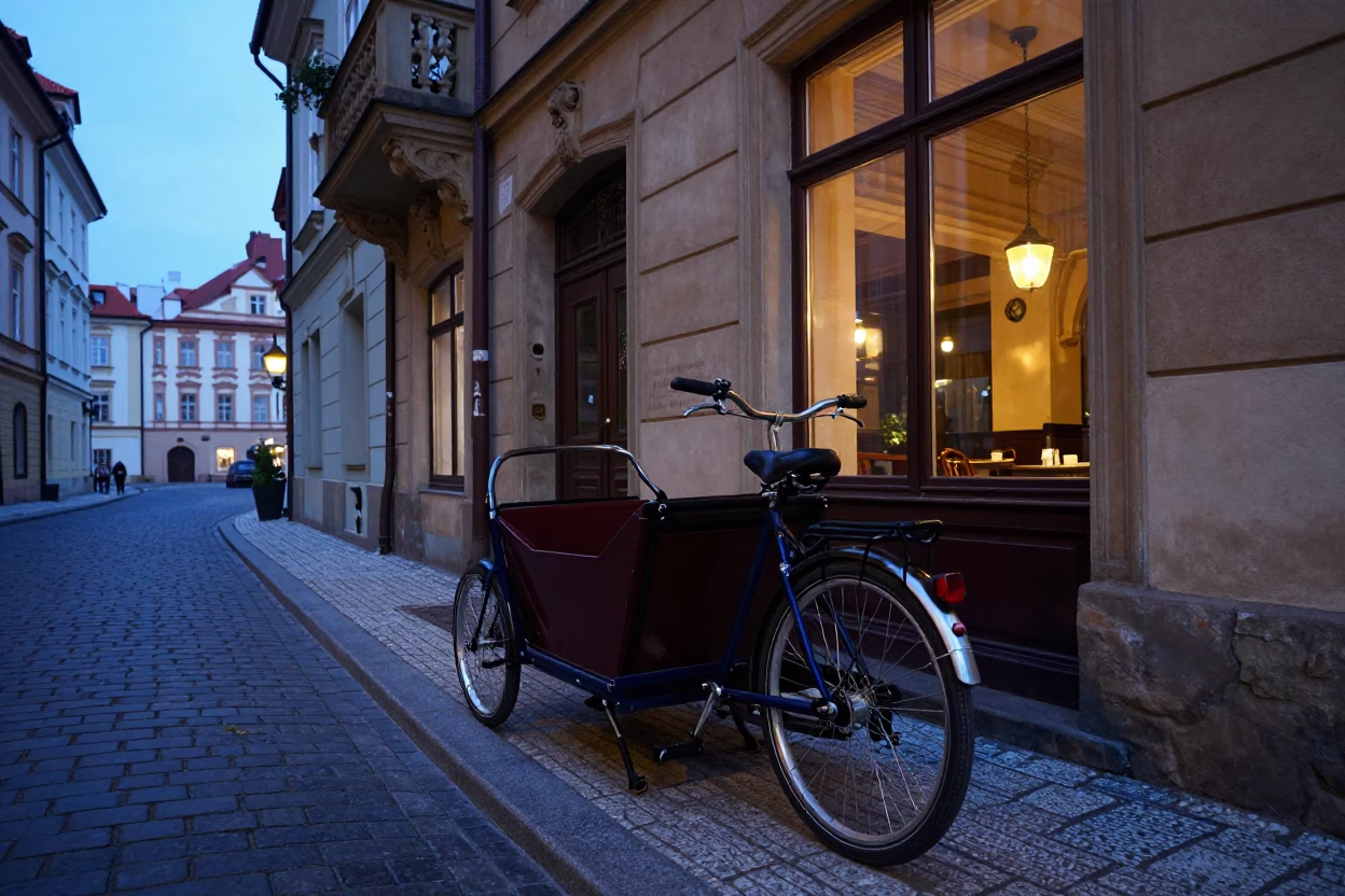 Twilight on Dining Elements in Prague in in Prague, Czech Republic