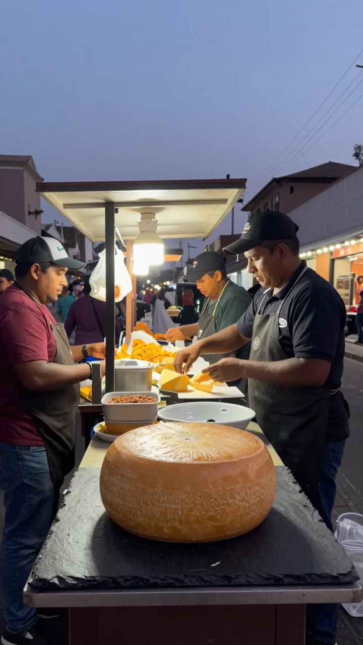 Twilight on Food Stall in Lima in in Lima, Peru