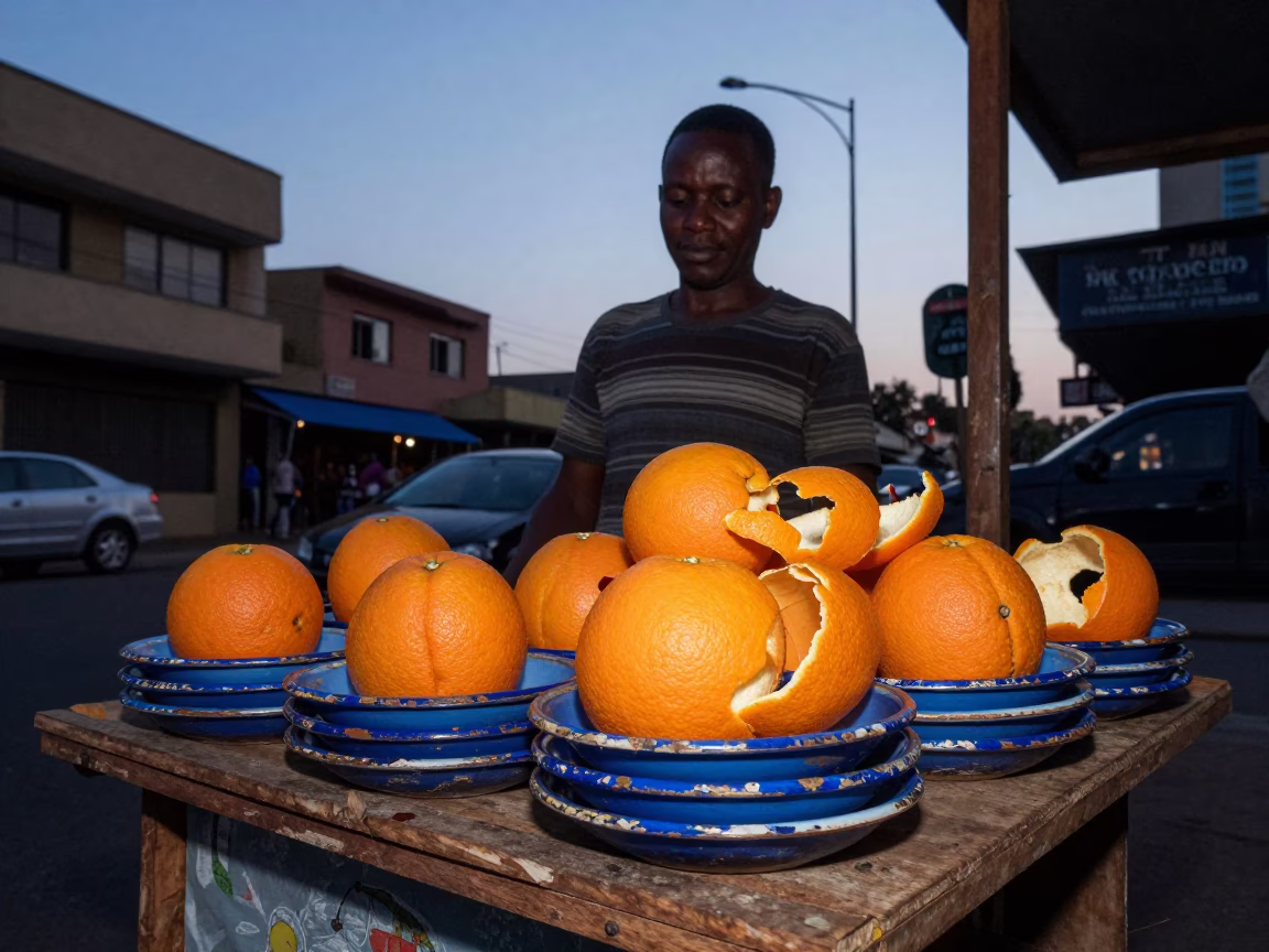 Twilight on Orange Peels in Johannesburg in in Johannesburg, South Africa