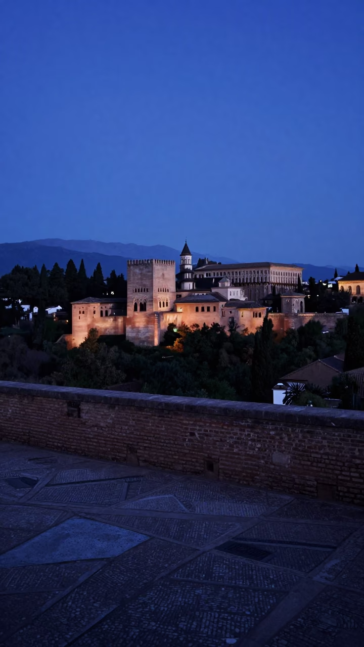 Twilight on Pepper Mill in Granada in in Granada, Spain