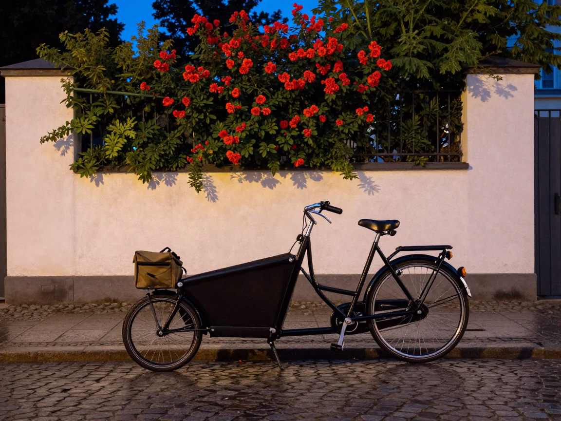 Twilight on Street Scene in Berlin in in Berlin, Germany