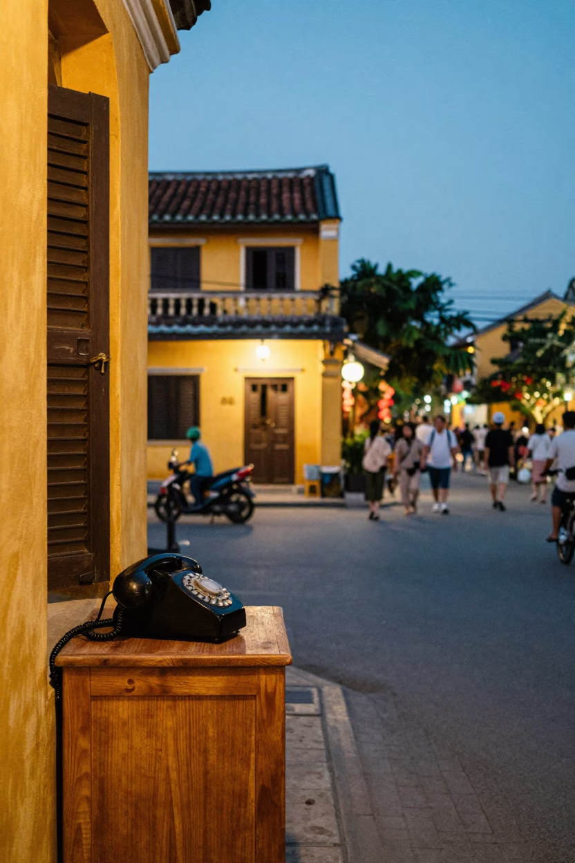 Twilight on Street Scene in Hoi An in in Hoi An, Vietnam