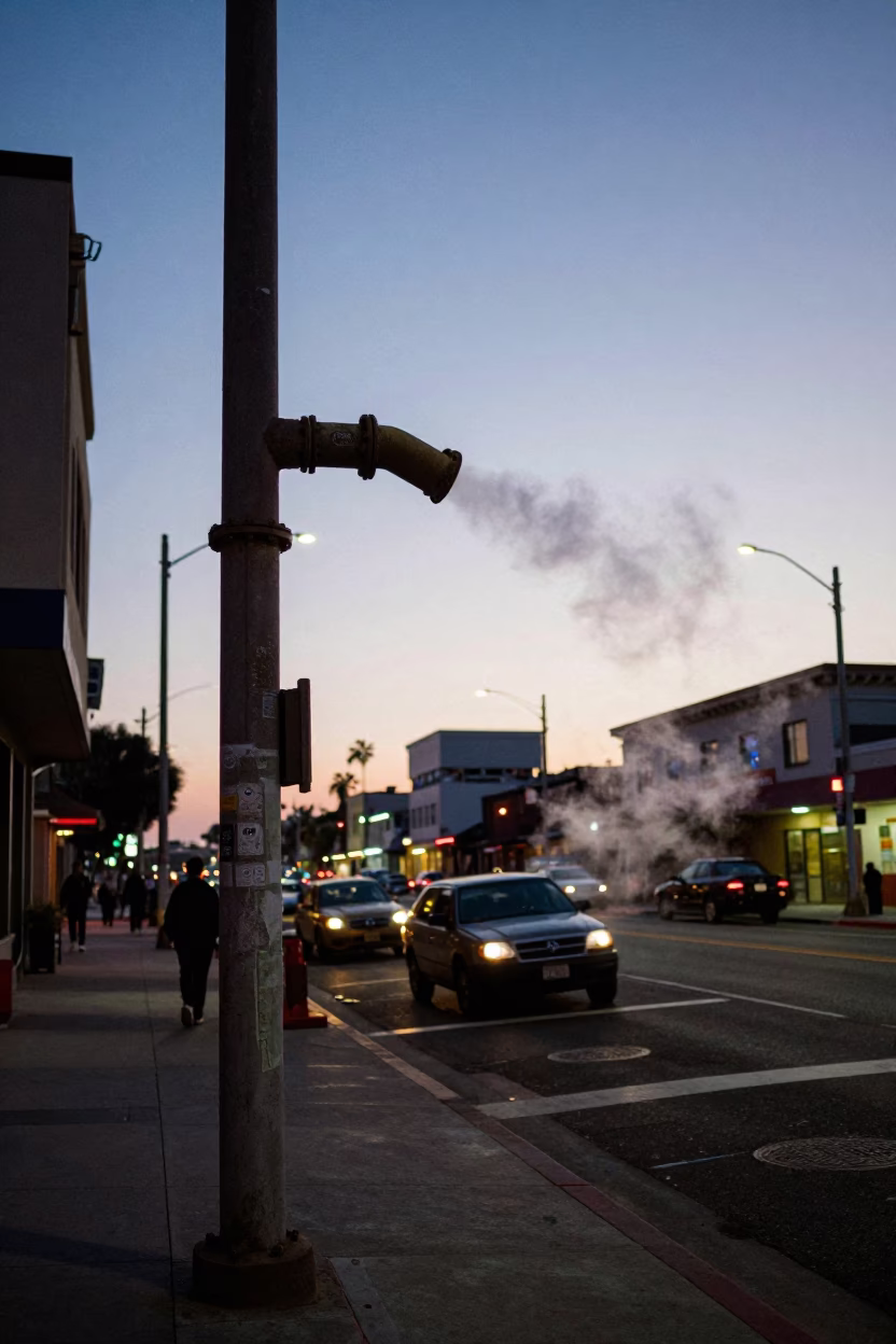 Twilight on Street Scene in San Diego in in San Diego, California, United States