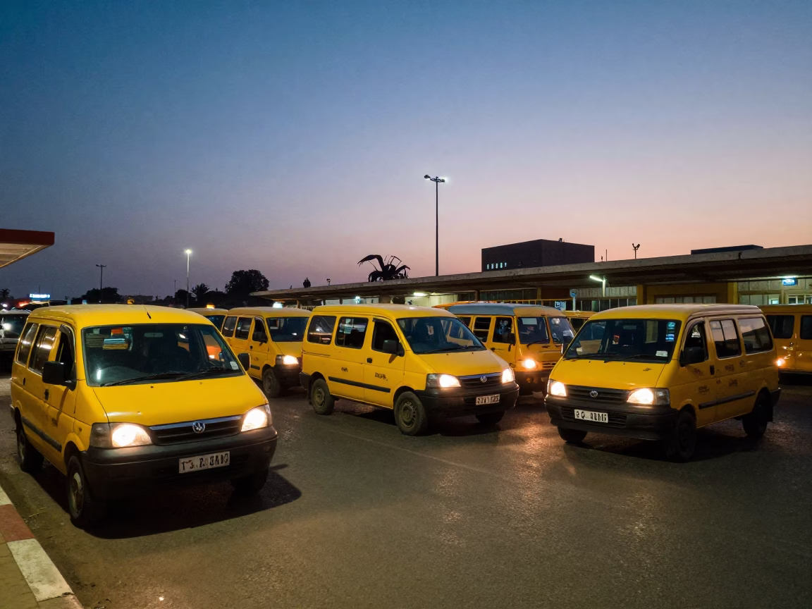 Twilight on Train Station in Dakar in in Dakar, Senegal