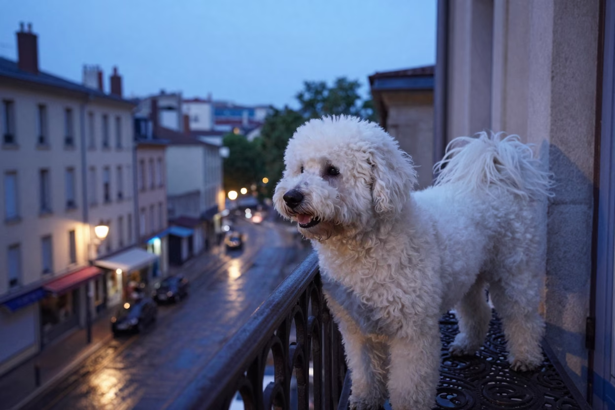 Twilight on Tulear Dog in Lyon in in Lyon, France