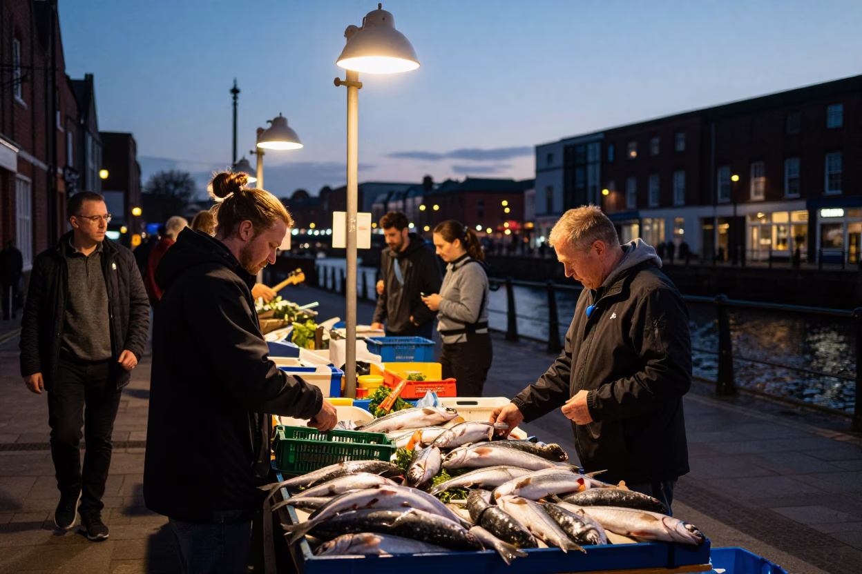 Twilight on Twilight Scene in Bristol in in Bristol, United Kingdom