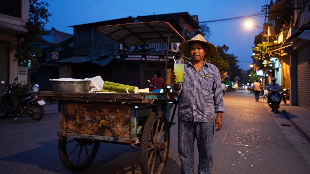 Twilight on Twilight Scene in Hanoi in in Hanoi, Vietnam