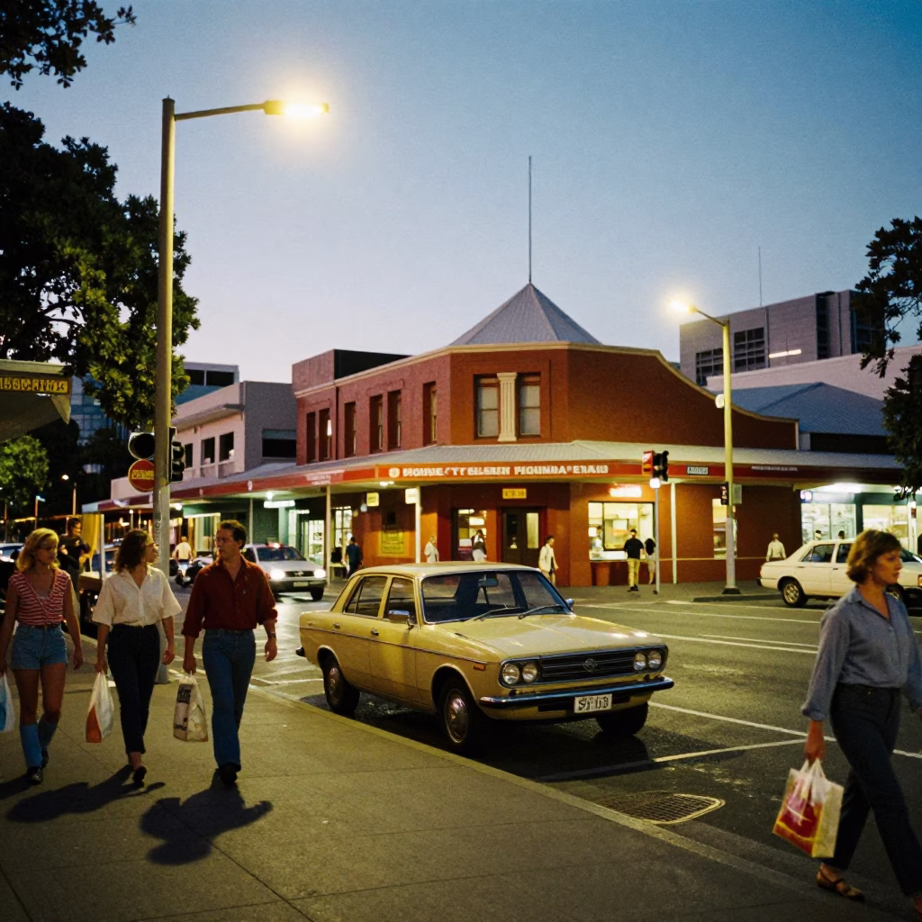 Twilight on Urban Architecture in Adelaide in in Adelaide, South Australia, Australia