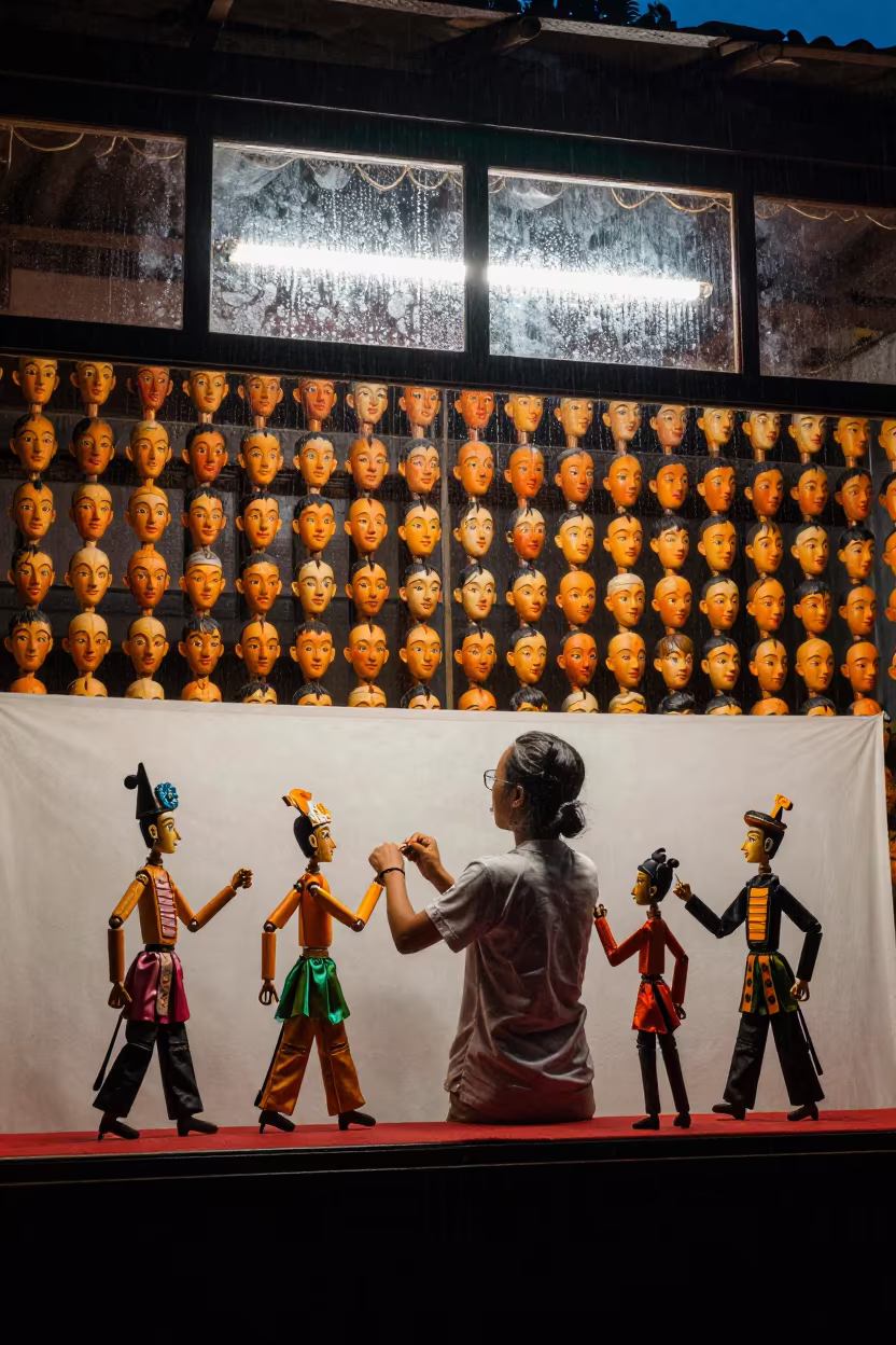 Twilight Puppet Show Duplicates at Jazz Club in at a jazz club in Thủ Đức
