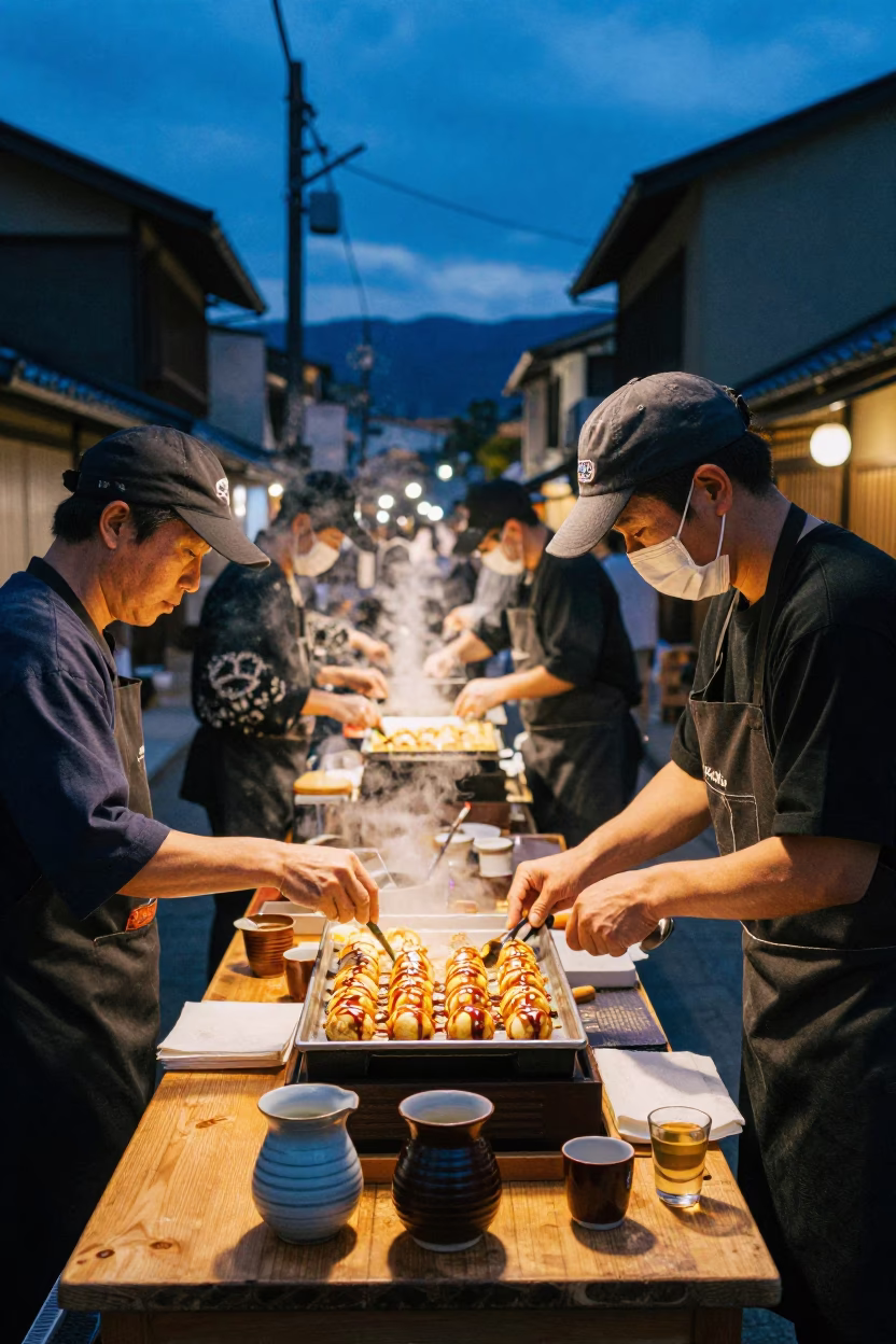 Twilight Scene in Kyoto at Twilight in in Kyoto, Japan
