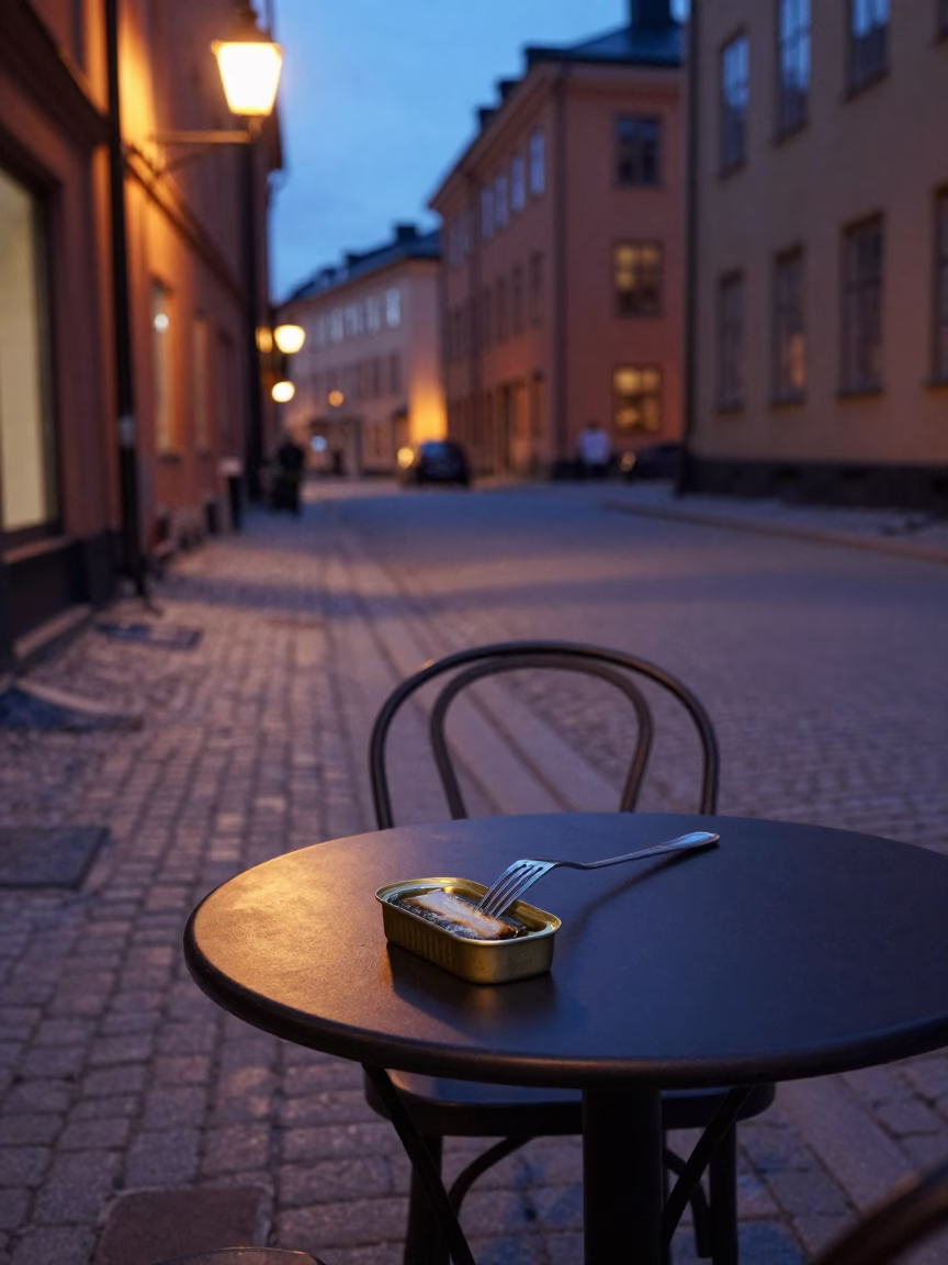 Twilight Scene in Stockholm at Twilight in in Stockholm, Sweden