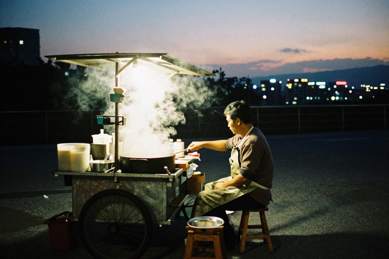 Twilight Scene in Taipei at Twilight in in Taipei, Taiwan