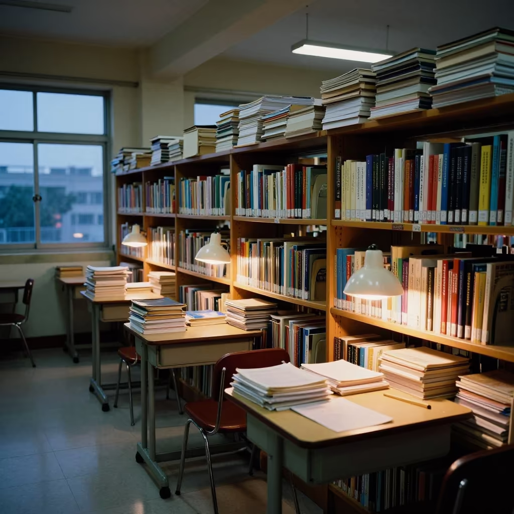 Twilight Seminar Bookshelf Bangkok Classroom in inside a quiet classroom in Charoen Krung, Bangkok