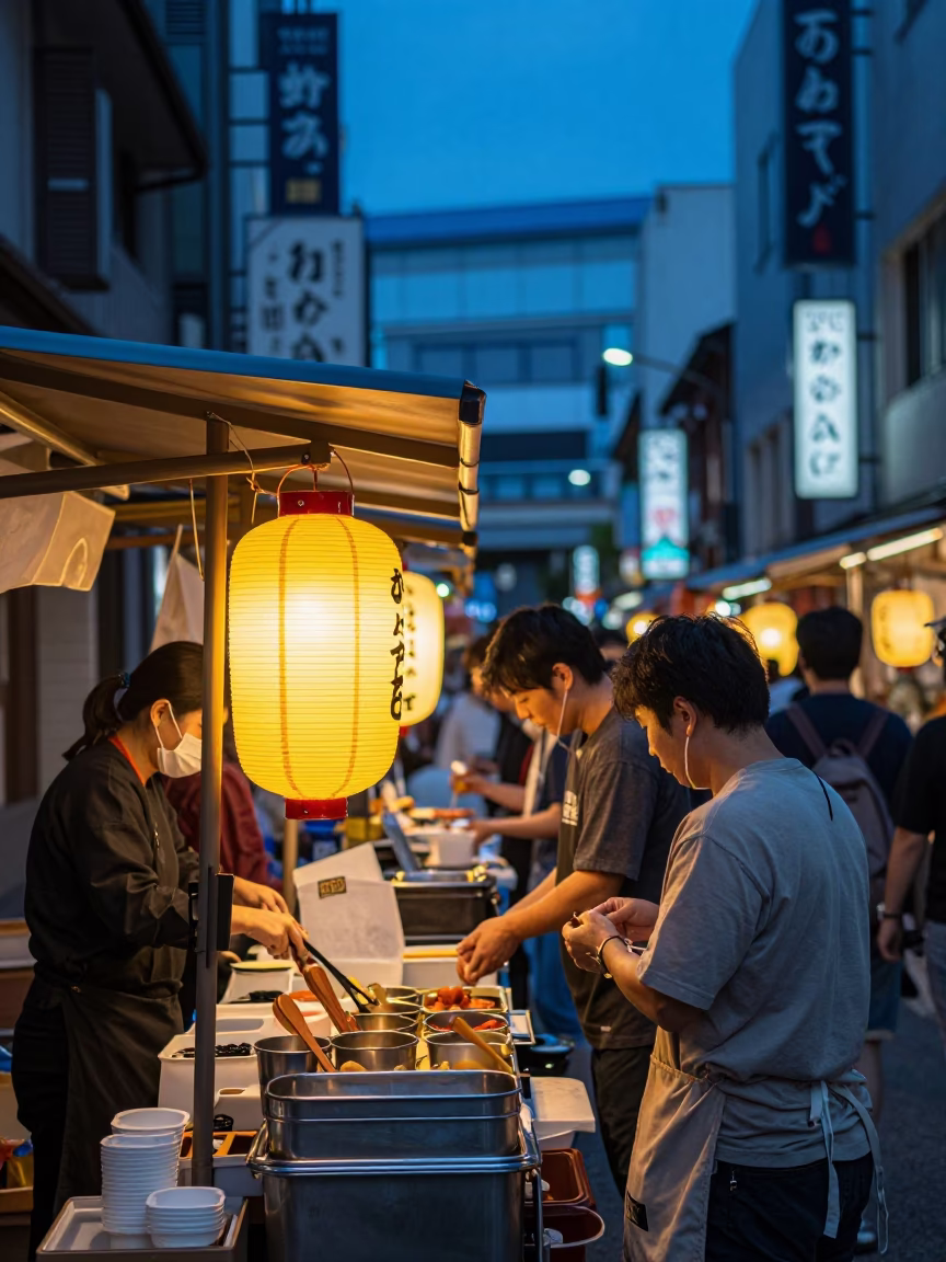 Twilight Service in Osaka in in Osaka, Japan