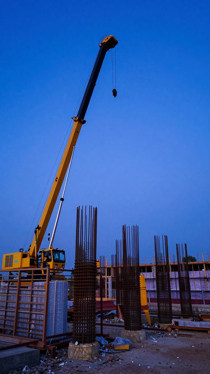 Twilight Sky in Chennai at The Last Blue Light Of Evening in in Chennai, India