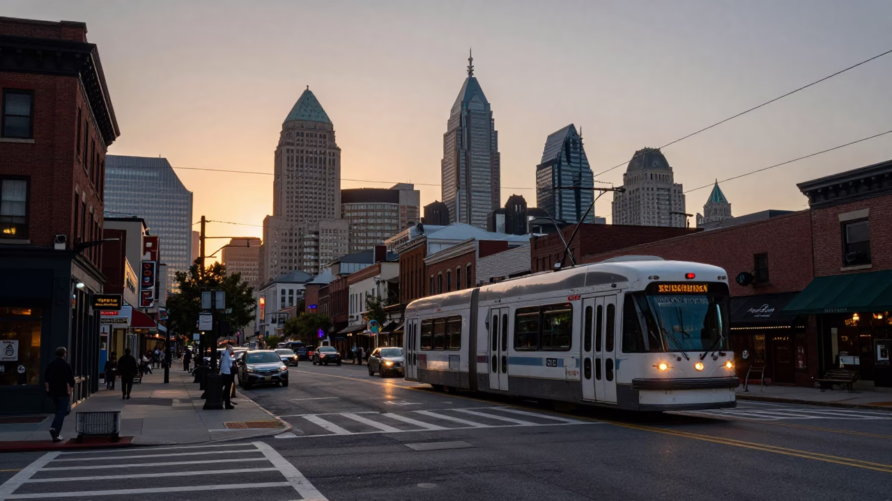 Twilight Street Photography of Philadelphia Pennsylvania Urban Life and Local Details in in Philadelphia, Pennsylvania, United States