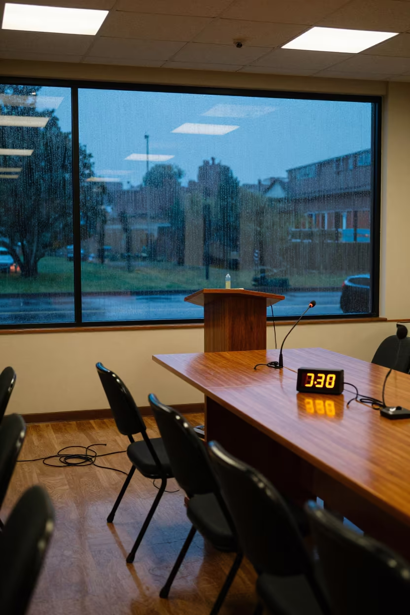 Twilight Town Hall Meeting Room in Bujumbura in inside a conference room near Bujumbura