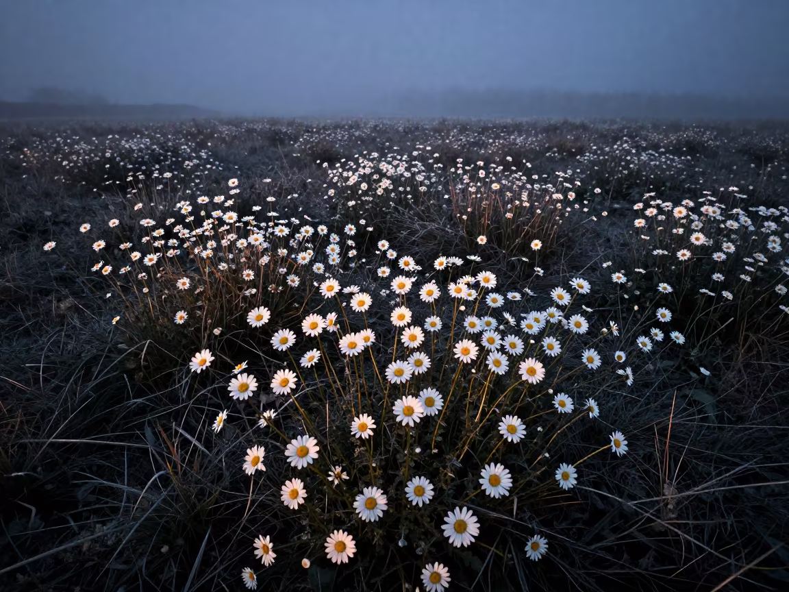Twilight Winter Daisies Denmark Shadow in in Denmark
