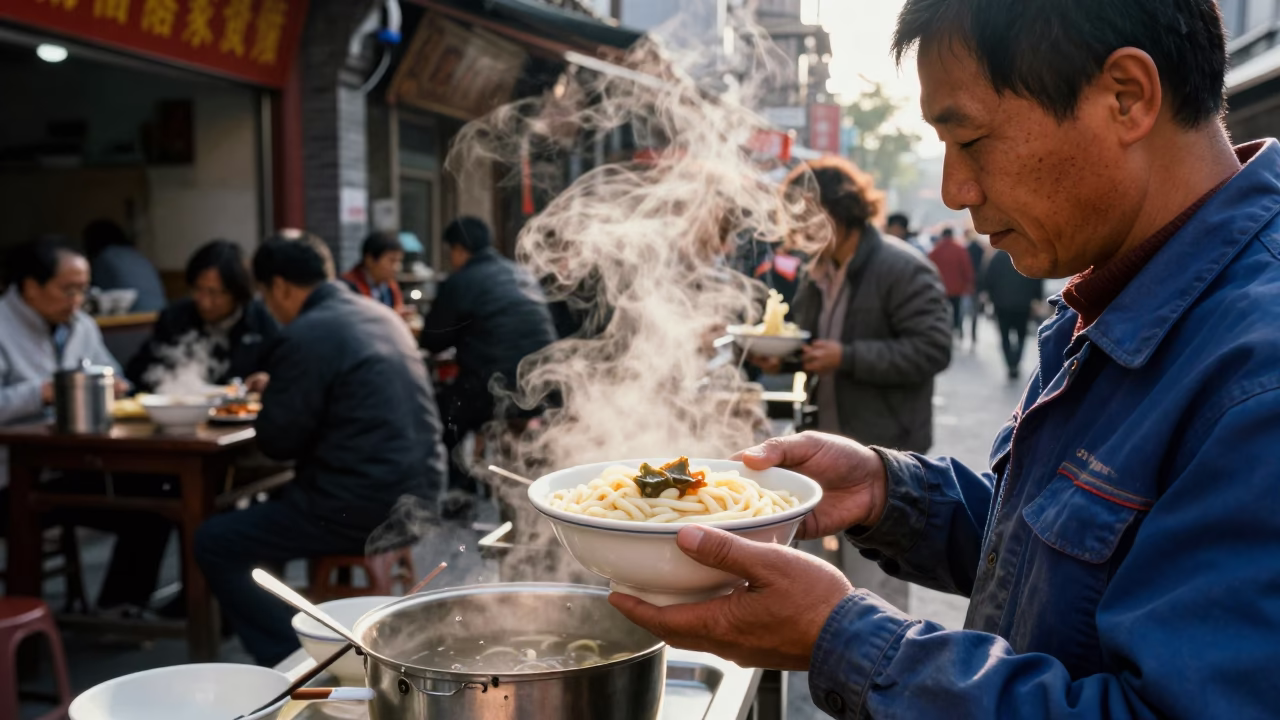 Udon Noodles in Beijing at The Late Morning Light in in Beijing, China