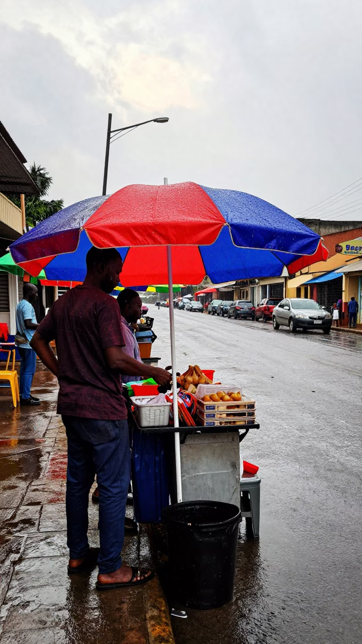 Umbrella Stall in Accra in in Accra, Ghana