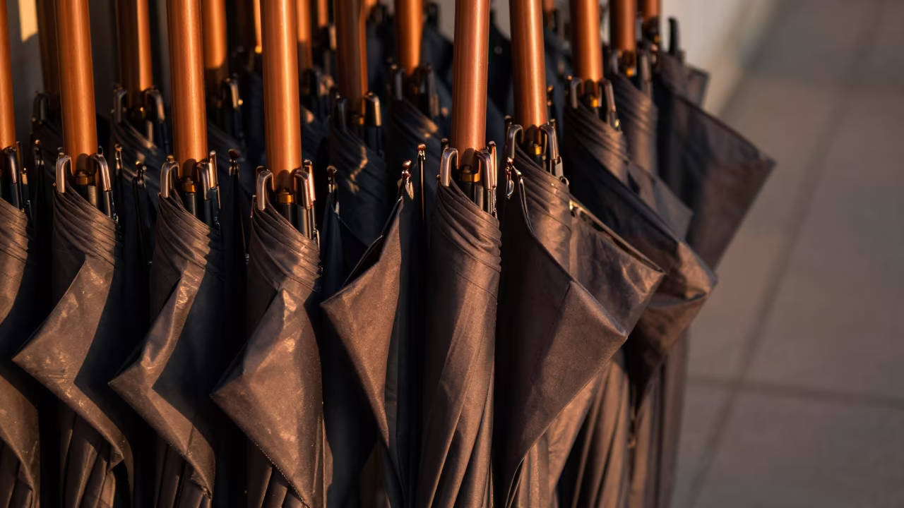 Umbrella Tops Cast Repeating Shadows in inside a skylit passageway in Safi