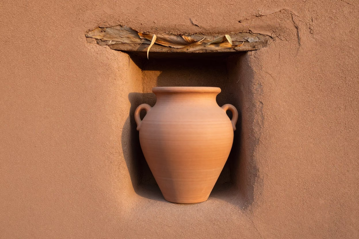 Unglazed Clay Pot in Santa Fe in in Santa Fe, United States