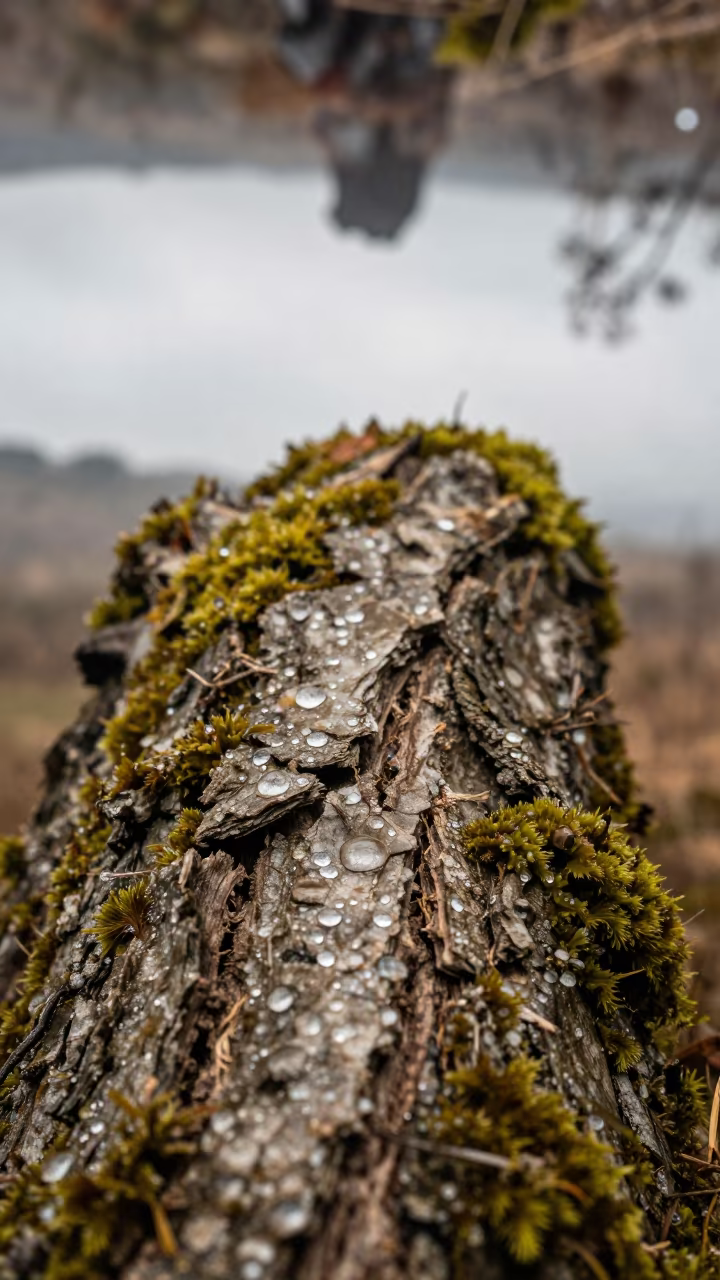 Upside-Down Water Ceiling Moss Sparkle Sidon in on dew-soaked moss in Sidon