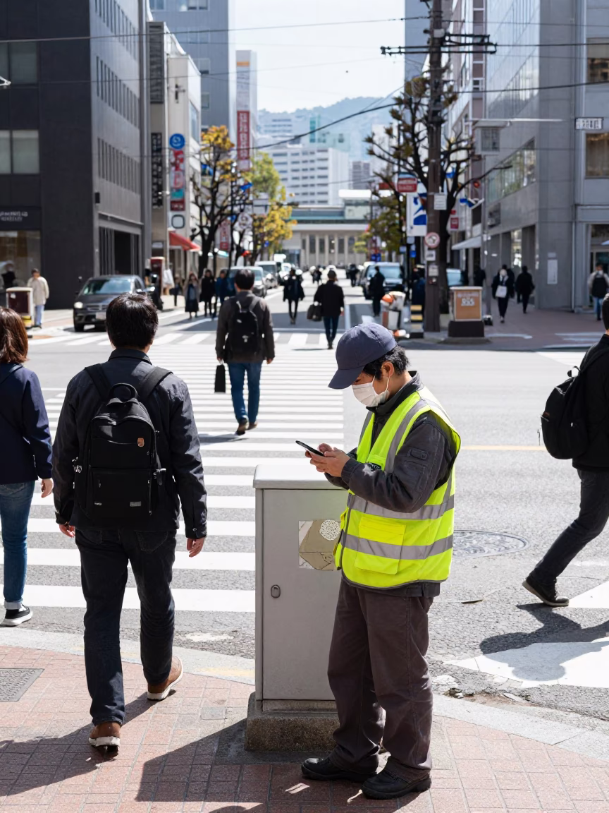 Urban Clutter in Sapporo in in Sapporo, Japan
