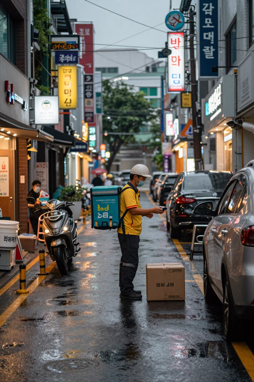 Urban Clutter in Seoul in in Seoul, South Korea