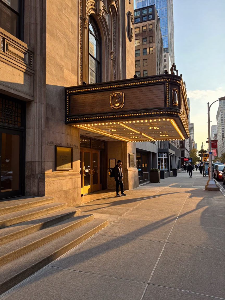 Urban Details at Sunset Light in New York in in New York, New York, United States
