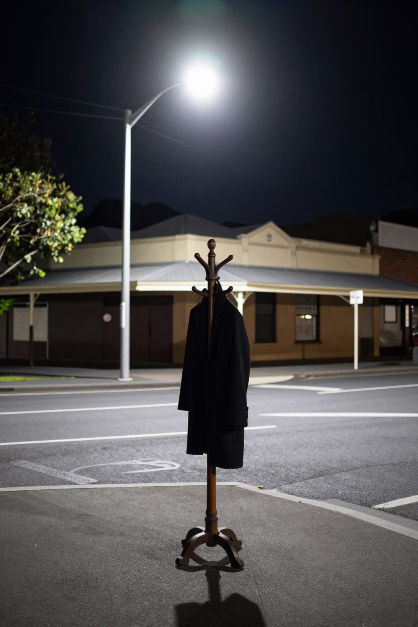 Urban Details in Adelaide at Midnight Light in in Adelaide, South Australia, Australia