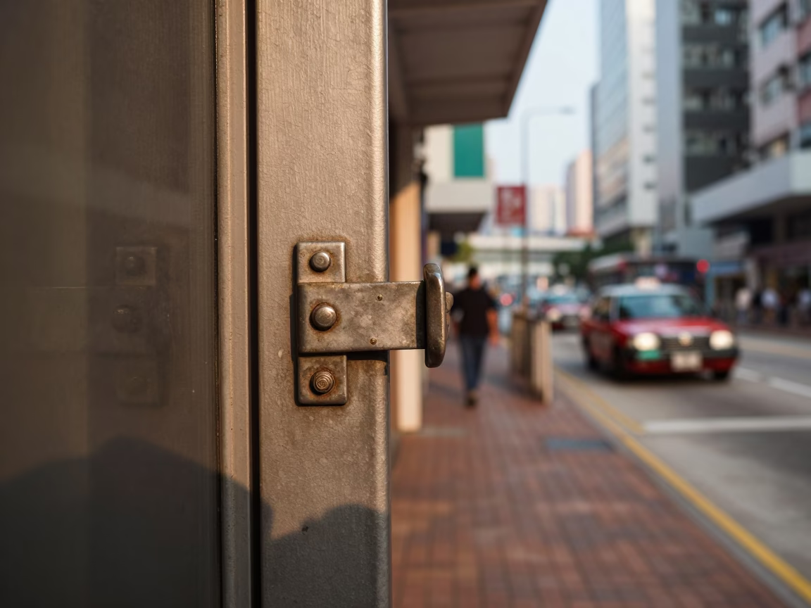Urban Details in Hong Kong at The Late Afternoon Light in in Hong Kong, Hong Kong