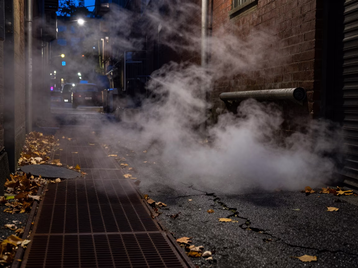 Urban Infrastructure in Seattle at Midnight Light in in Seattle, Washington, United States