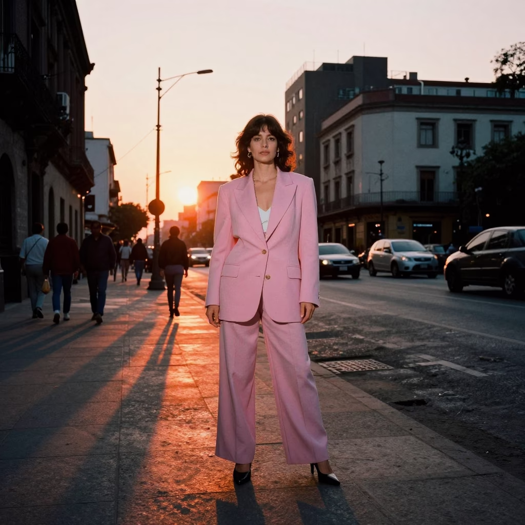 Urban Landscape at Sunset Light in Mexico City in in Mexico City, Mexico
