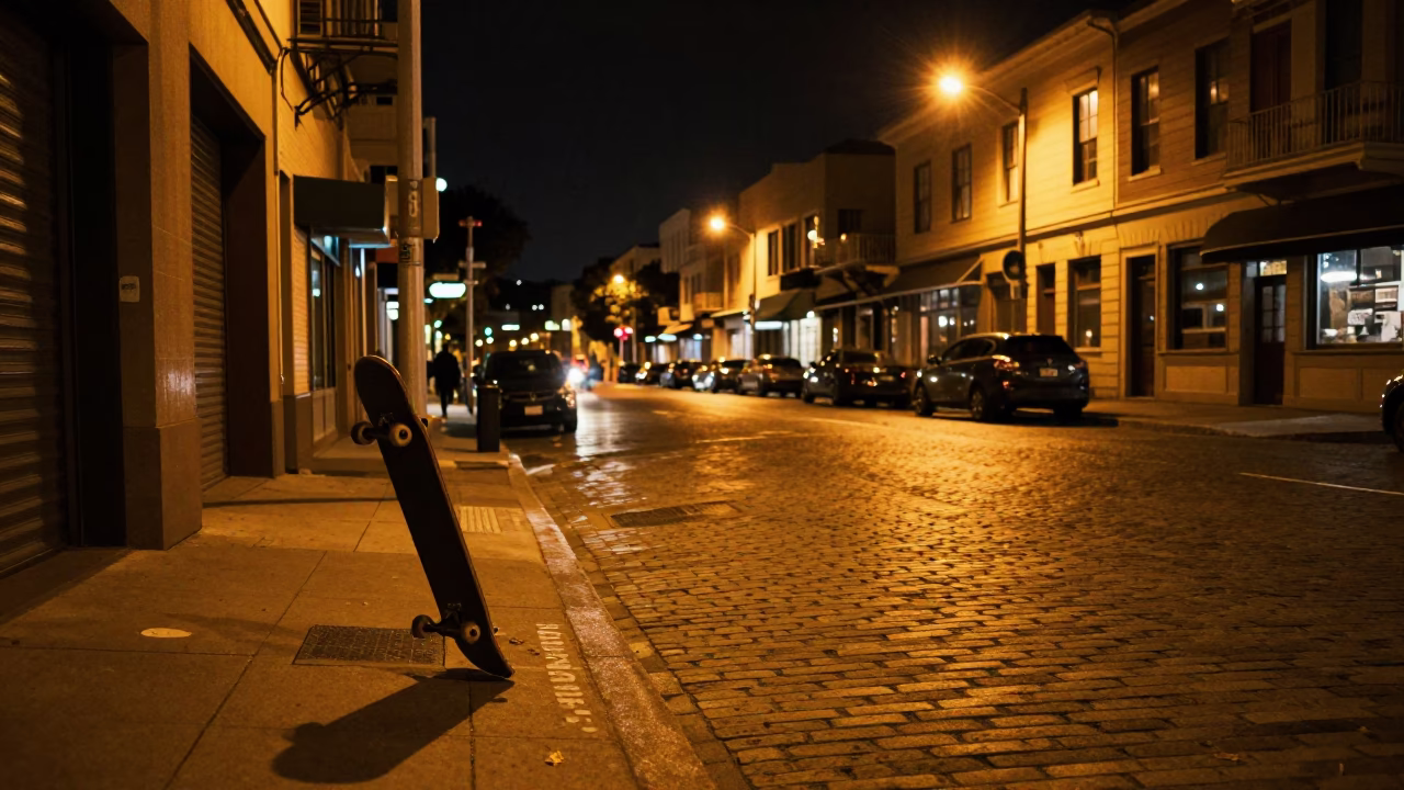 Urban Life at Deep In The Night Light in San Francisco in in San Francisco, California, United States