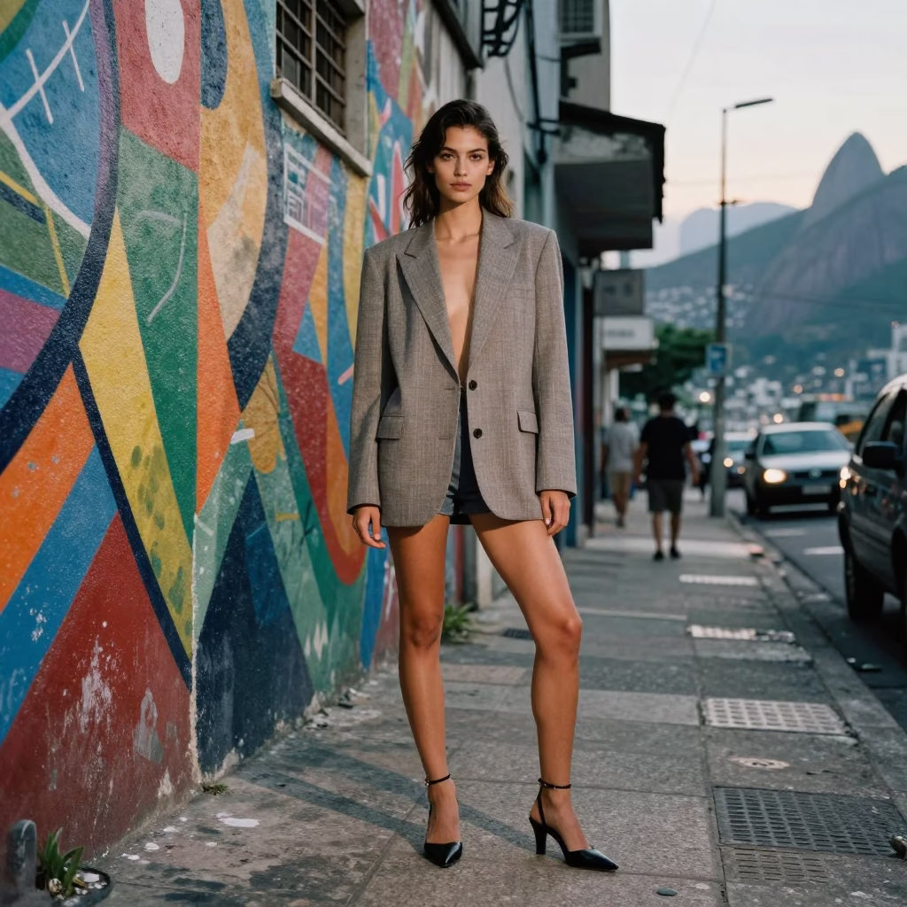 Urban Life at The Early Evening Light in Rio De Janeiro in in Rio de Janeiro, Brazil
