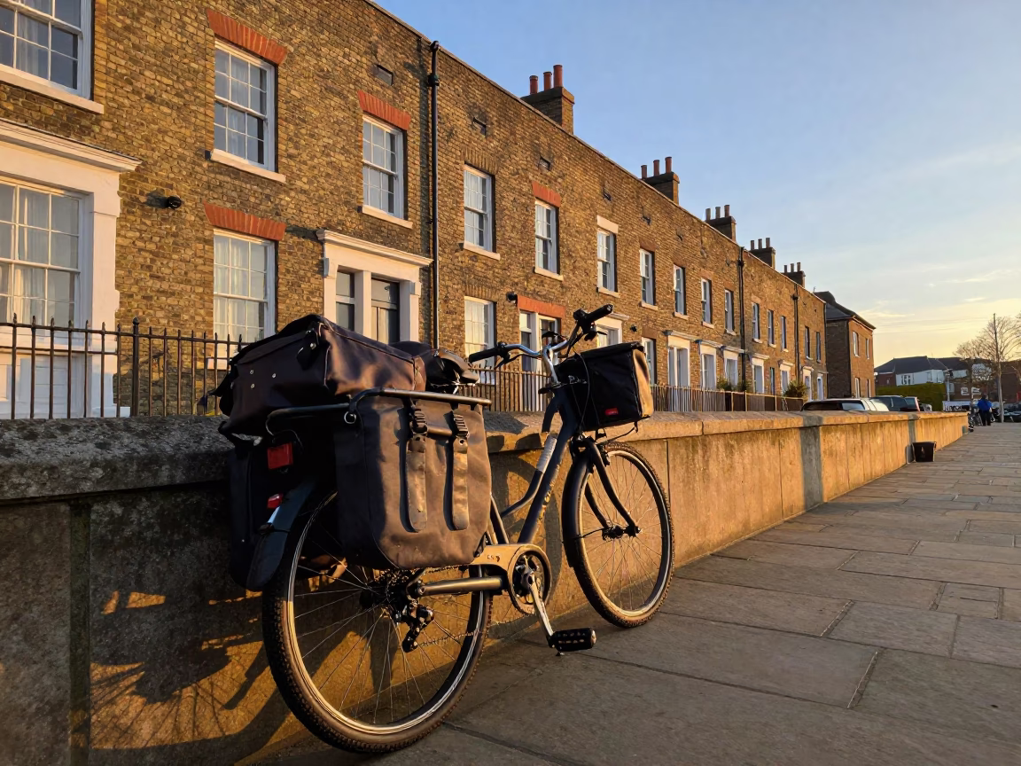 Urban Life in Bristol at Sunset Light in in Bristol, United Kingdom
