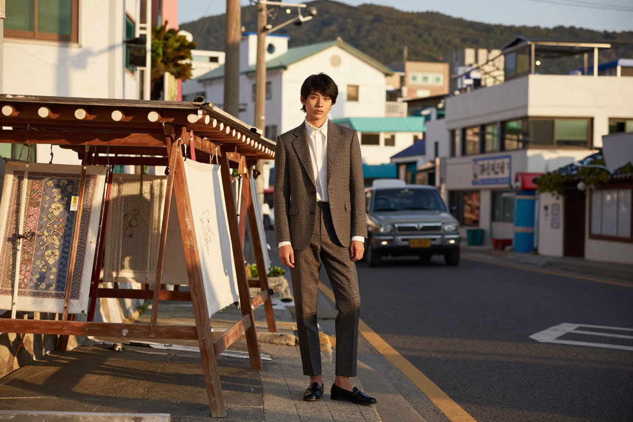 Urban Life in Busan at The Early Afternoon Light in in Busan, South Korea