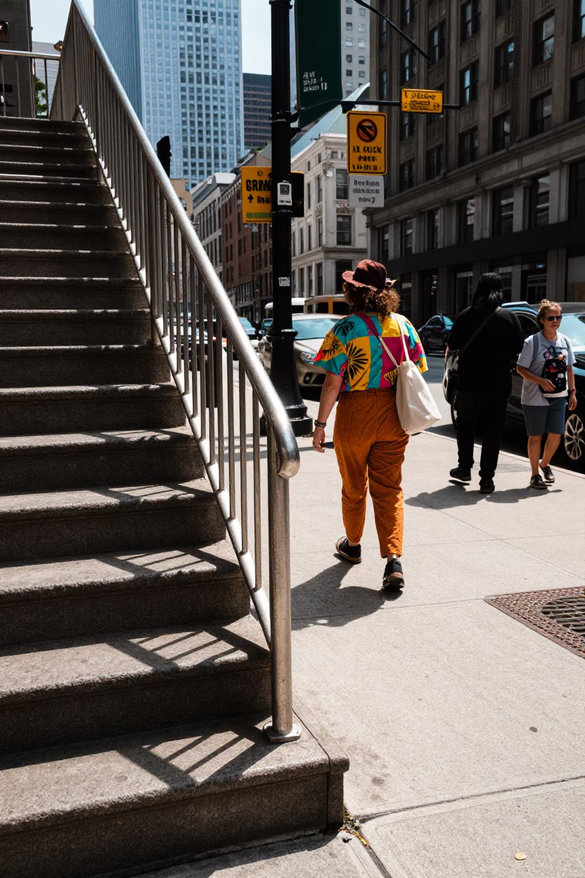 Urban Life in Chicago at Midday Light in in Chicago, Illinois, United States