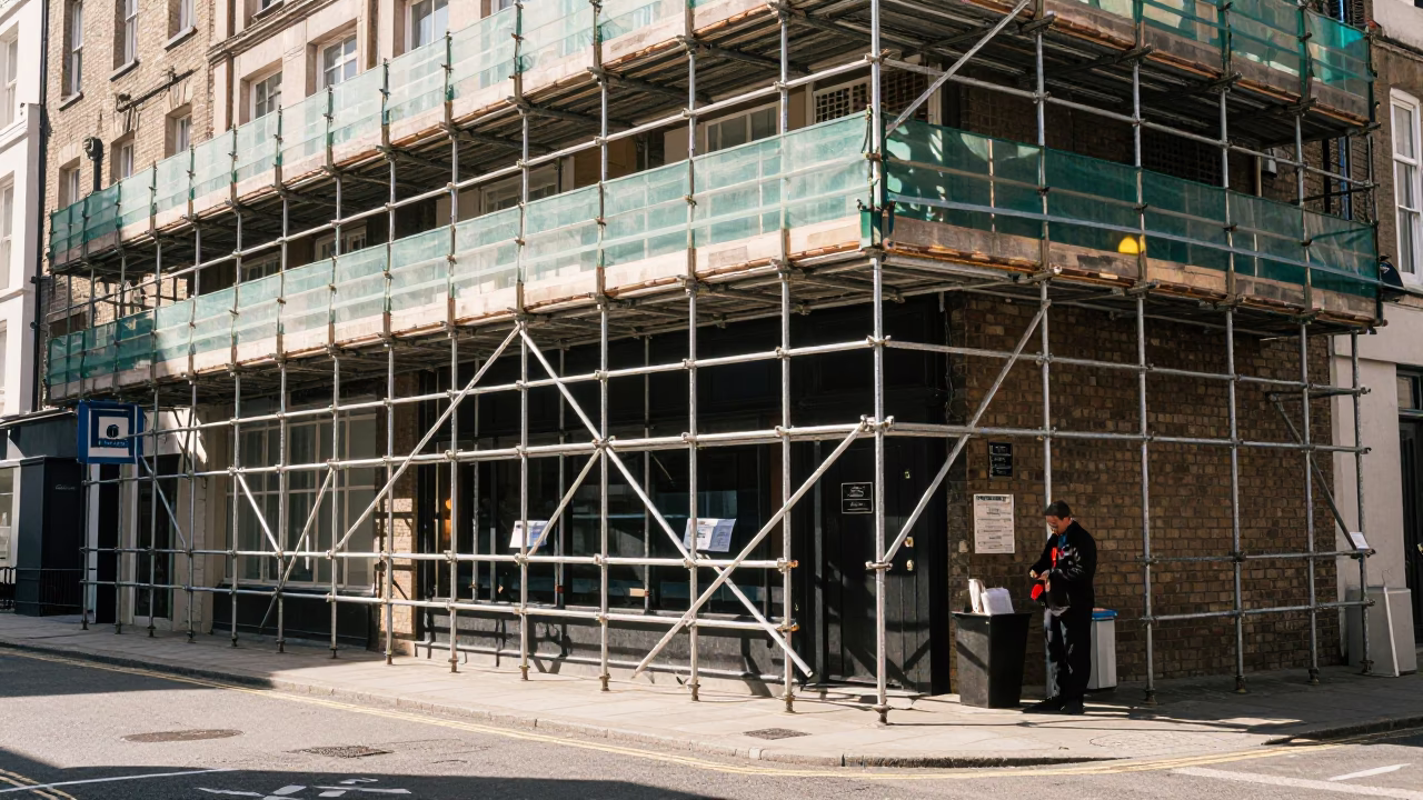 Urban Life in Liverpool at Bright Midmorning Light in in Liverpool, United Kingdom