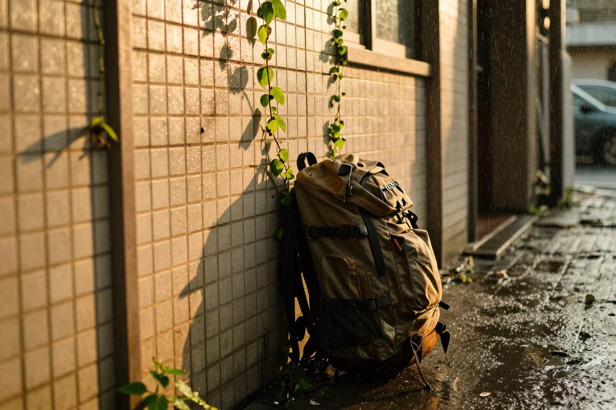 Urban Pack in Vine Choked Kyushu Corridor in along a vine-choked corridor in Kyushu