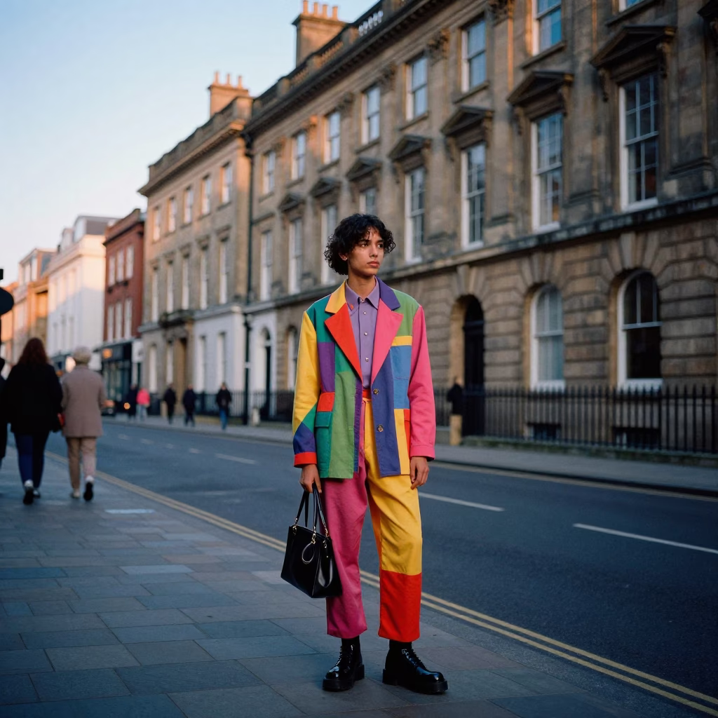 Urban Scene in Bristol at The Early Evening Light in in Bristol, United Kingdom