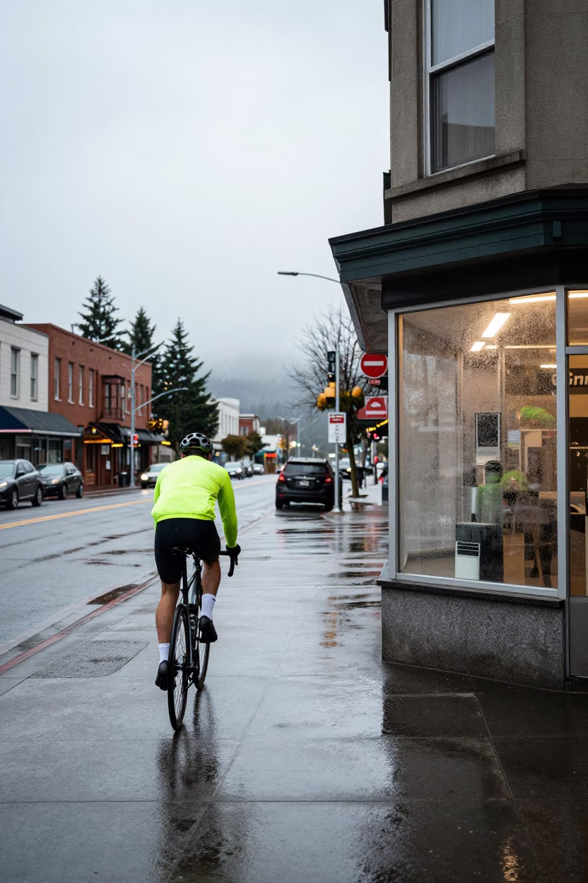 Urban Street in Portland in in Portland, Oregon, United States