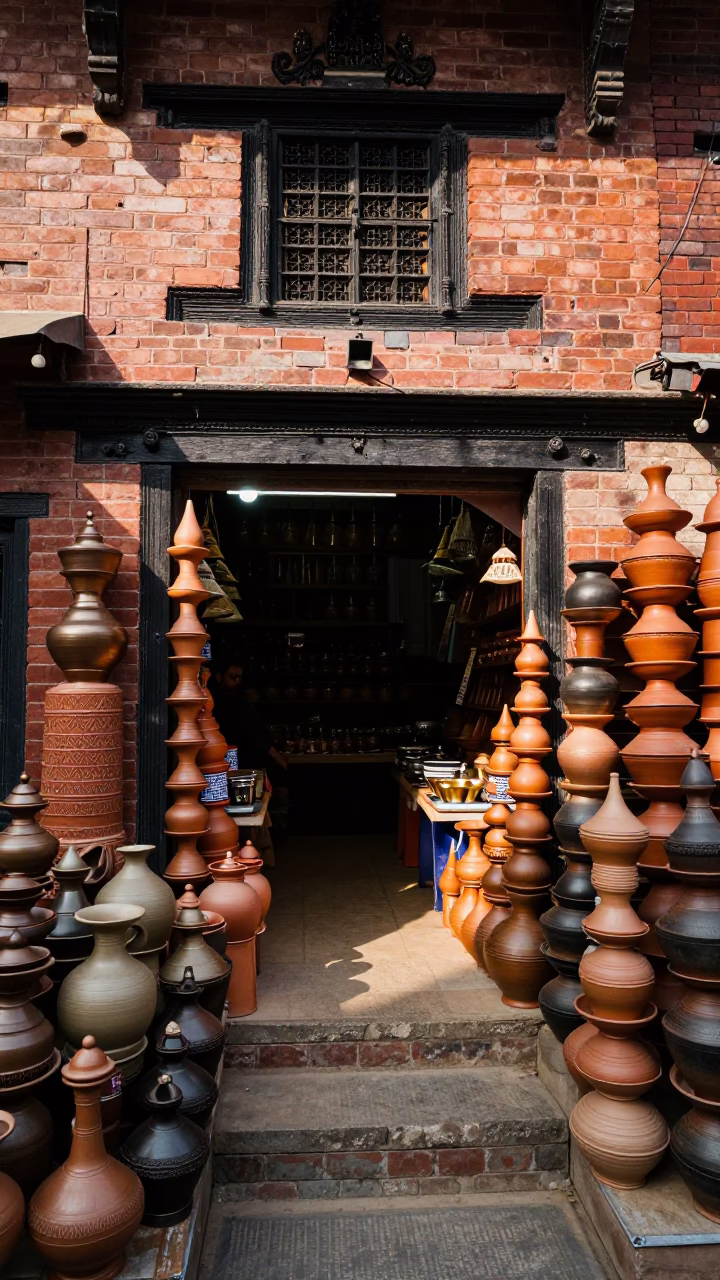 Utensil Crock in Kathmandu at The Late Morning Light in in Kathmandu, Nepal