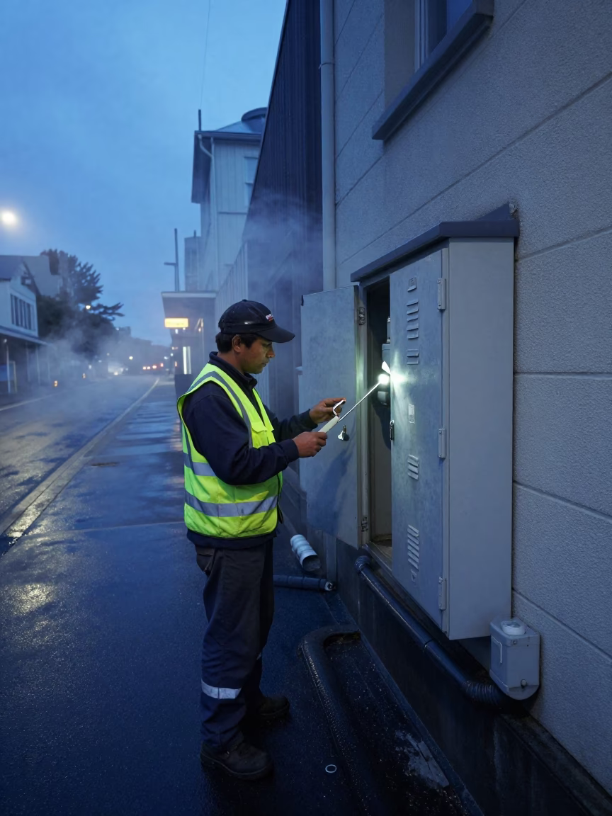 Utility Pipe in Wellington in in Wellington, New Zealand