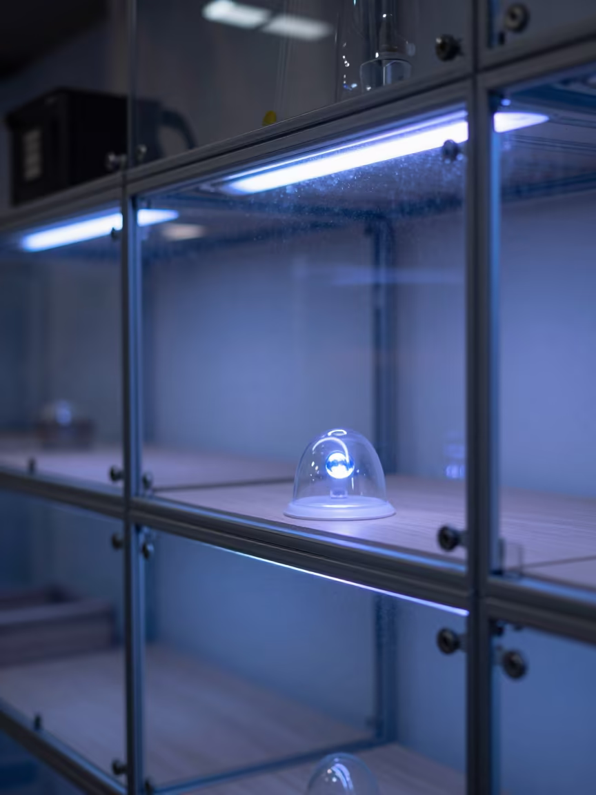 UV Bulb Shelf in Uppsala Pet Shop Twilight in inside a fish bagging counter zone in Uppsala